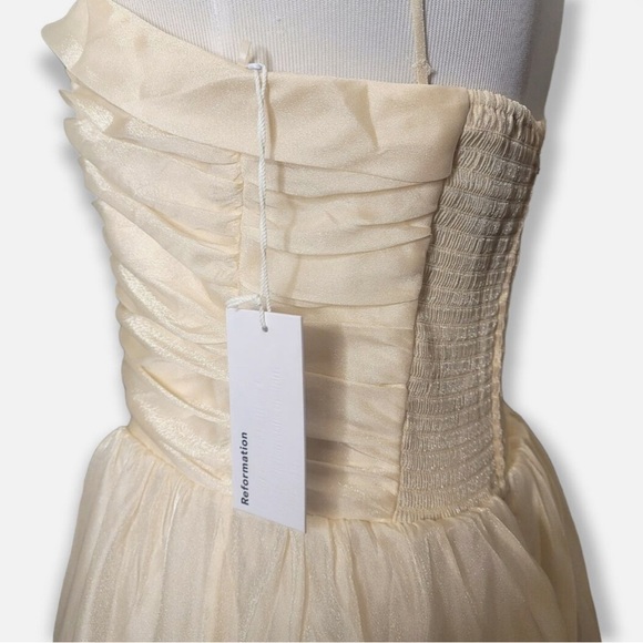 Reformation Kastoria Wedding Cream Maxi Gown Bridal Dress Size 10 NWT - Picture 3 of 6